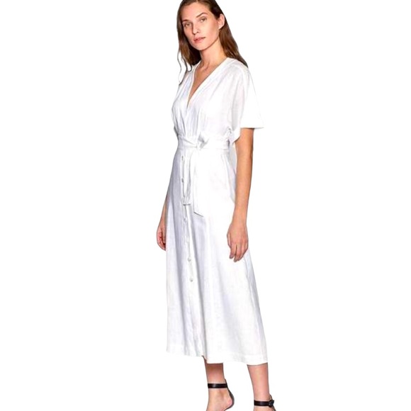 Dresses & Skirts - Equipment Femme Nauman 100% Linen wrap dress